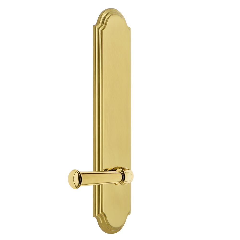 Grandeur by Nostalgic Warehouse ARCGEO Arc Tall Plate Privacy with Georgetown Lever in Lifetime Brass